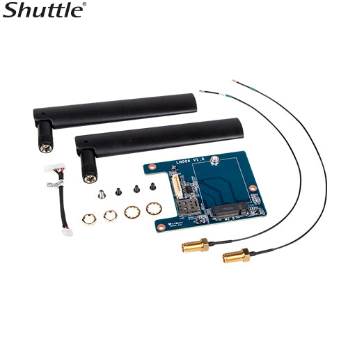Shuttle M.2 adapter, antennas and cables for M.2 LTE modules for DS20U series, DH32U series, DH470, DL20N series, DH610, DH670, DH610S, XH510G2 Shuttle M.2 adapter, antennas and cables for M.2 LTE modules for DS20U series, DH32U series, DH470, DL20N series, DH610, DH670, DH610S, XH510G2